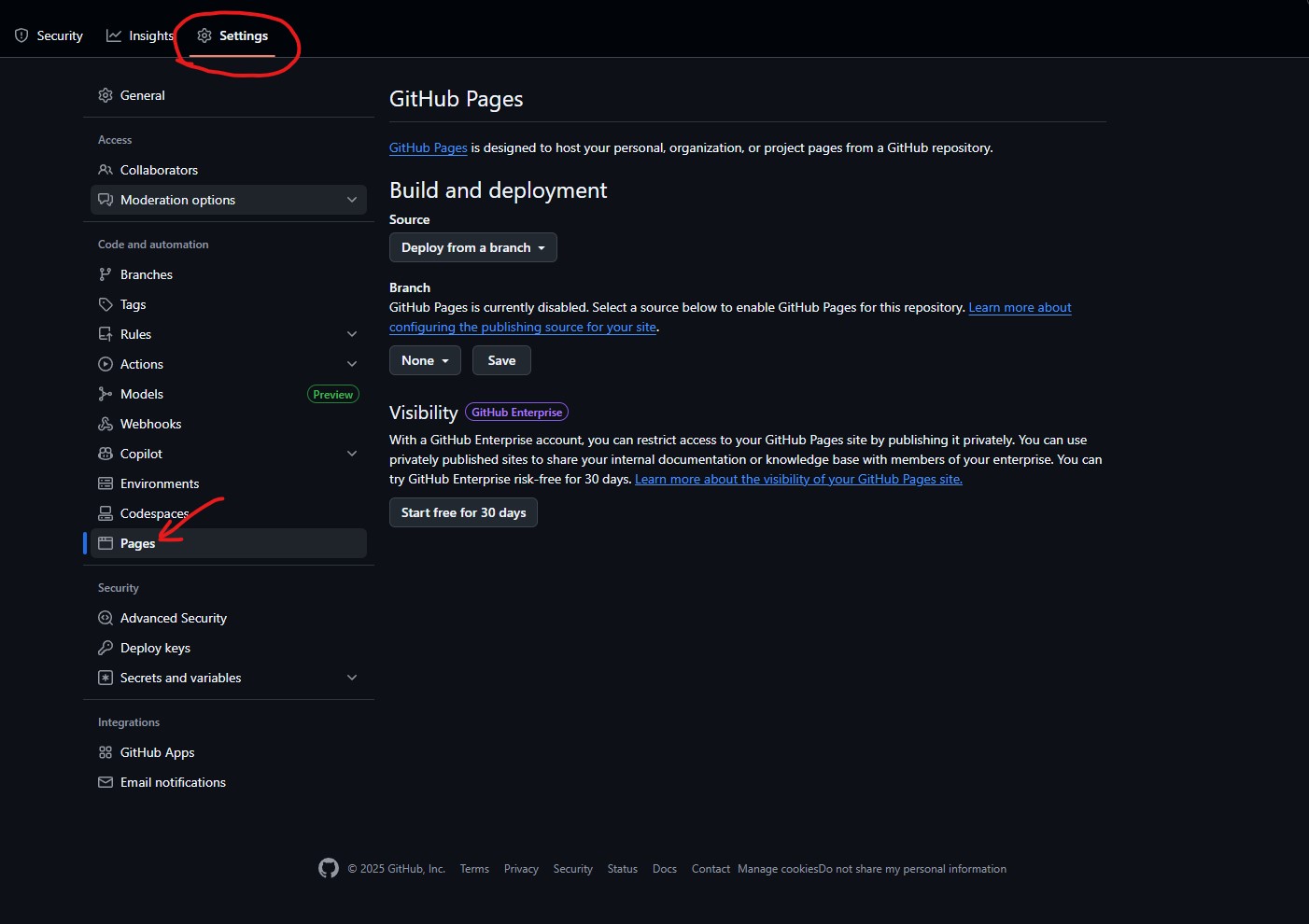 Repository Settings