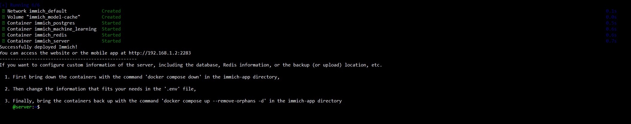 Immich Install