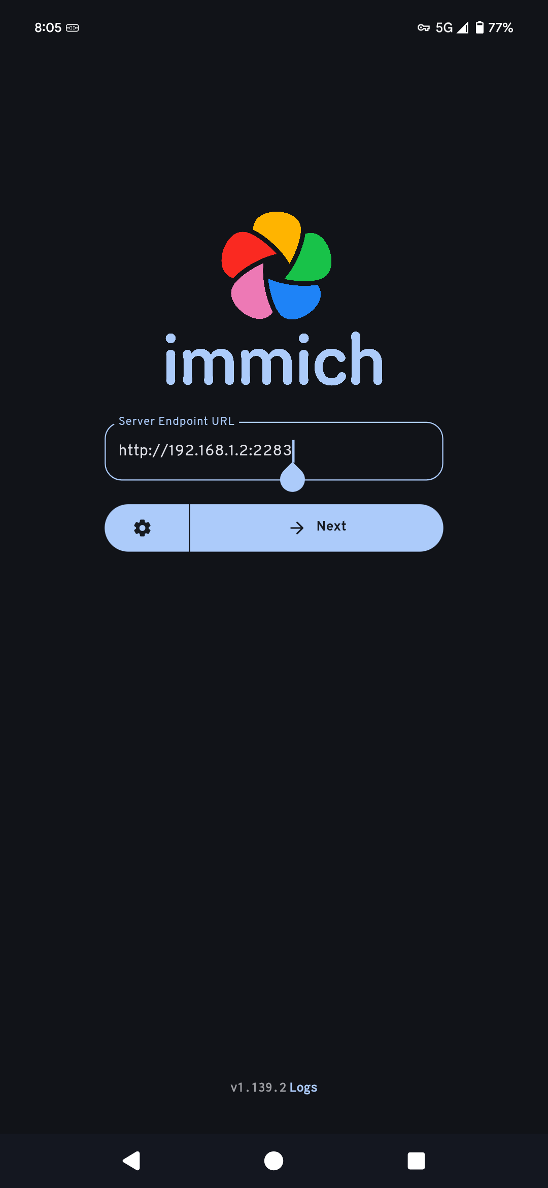 Immich Login 1
