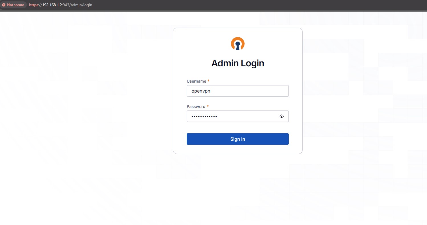 OpenVPN First Time Login