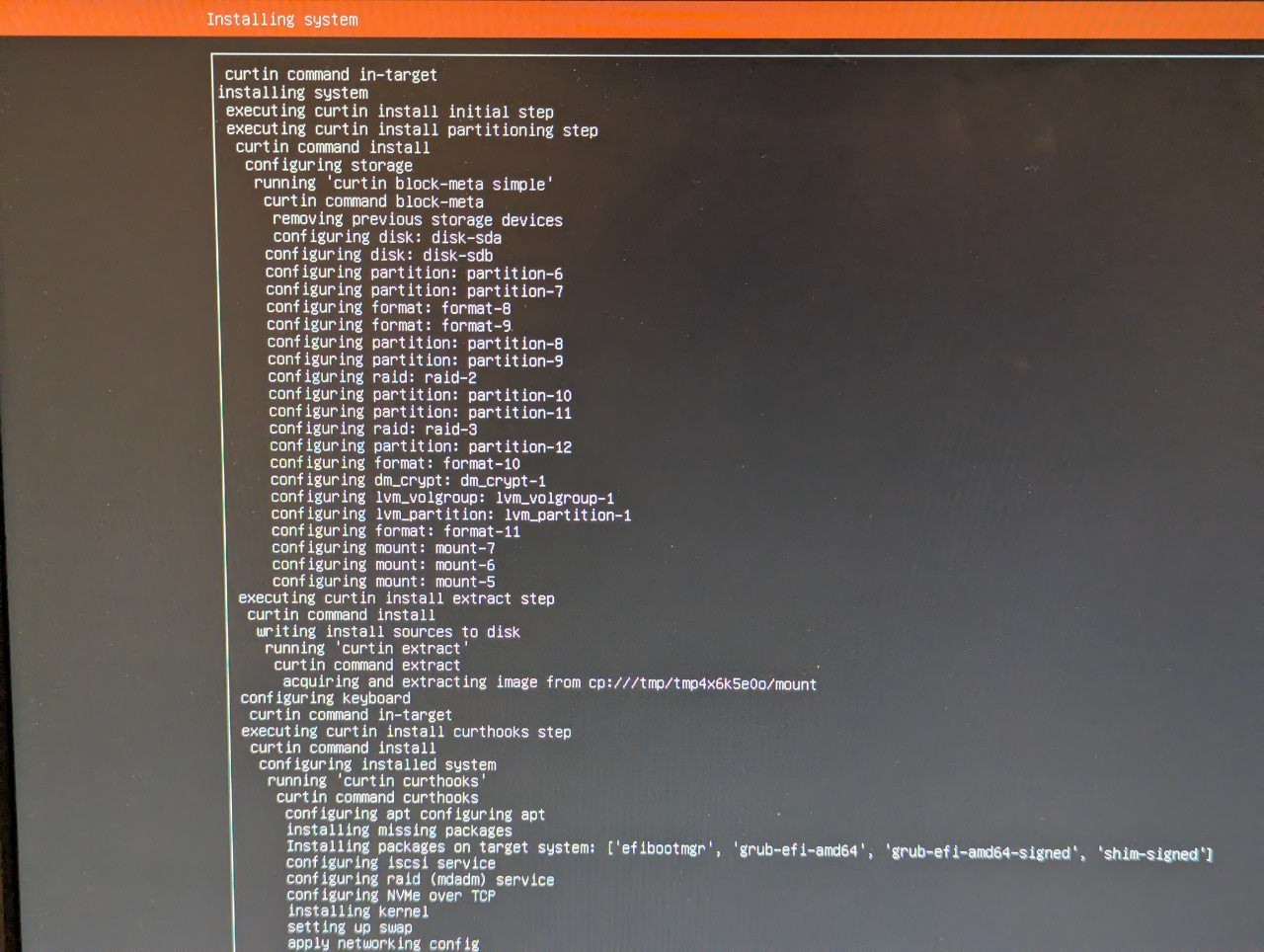 Installation Log