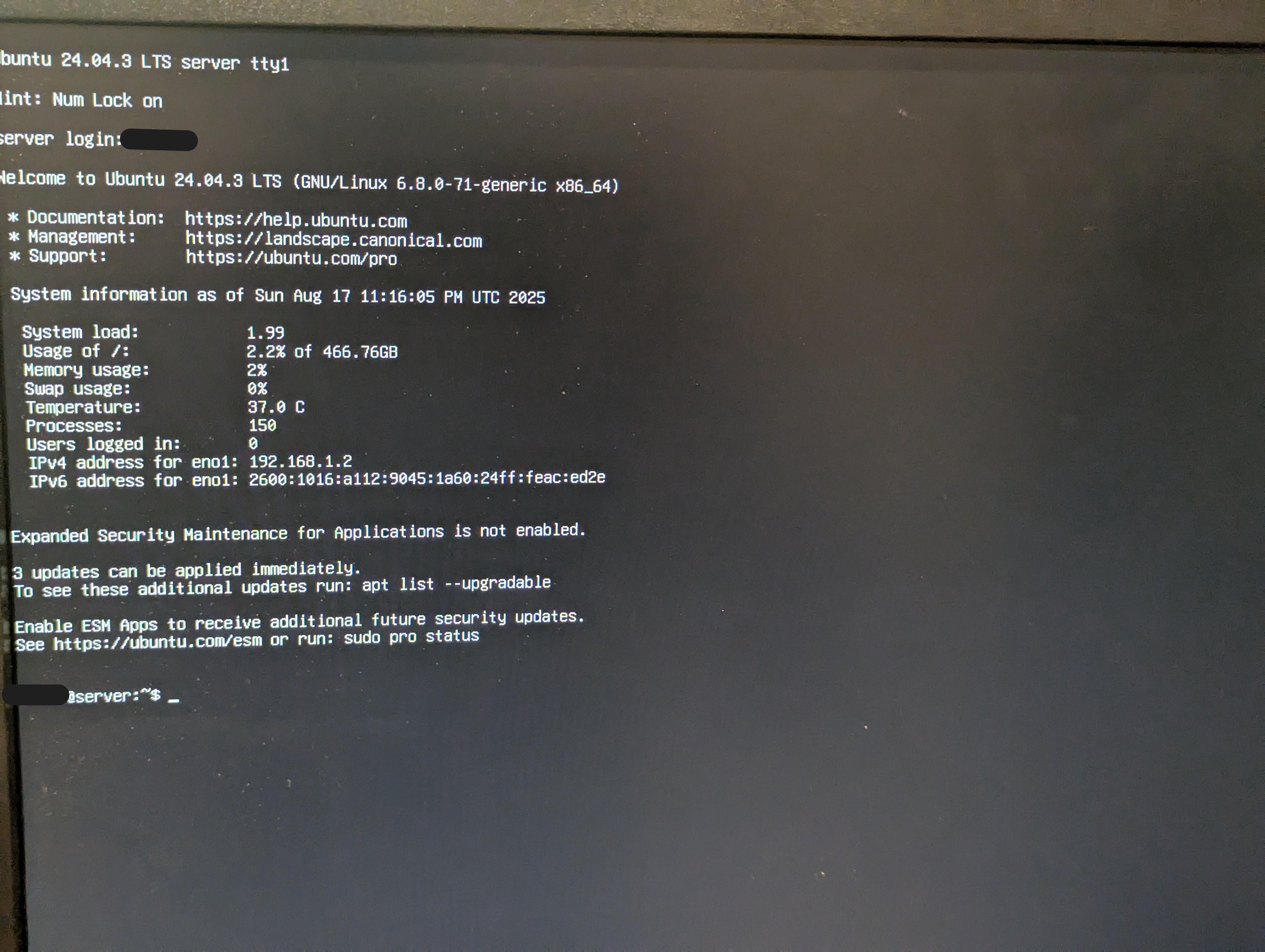Ubuntu Login