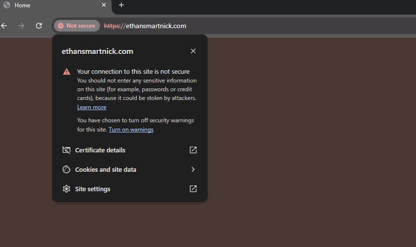 HTTP Warning